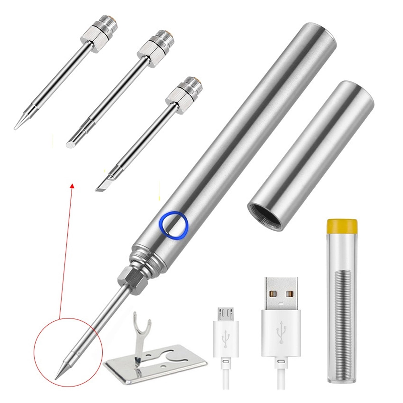 15W Wireless Soldering Iron USB Rechargeable ,Mini Handheld Soldering Iron, Kit Microelectronics Repair Welding Tools With Cover ,Accurate Temperature Control