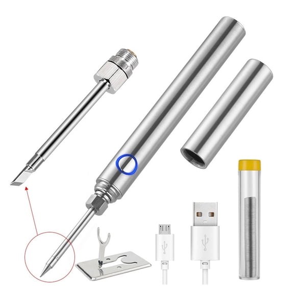 15W Wireless Soldering Iron USB Rechargeable ,Mini Handheld Soldering Iron, Kit Microelectronics Repair Welding Tools With Cover ,Accurate Temperature Control