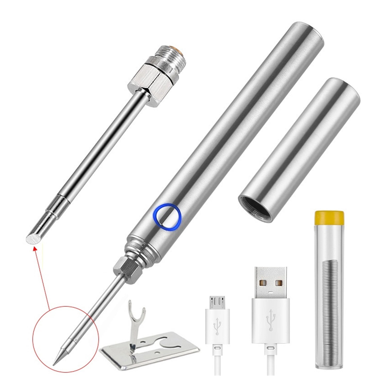 15W Wireless Soldering Iron USB Rechargeable ,Mini Handheld Soldering Iron, Kit Microelectronics Repair Welding Tools With Cover ,Accurate Temperature Control