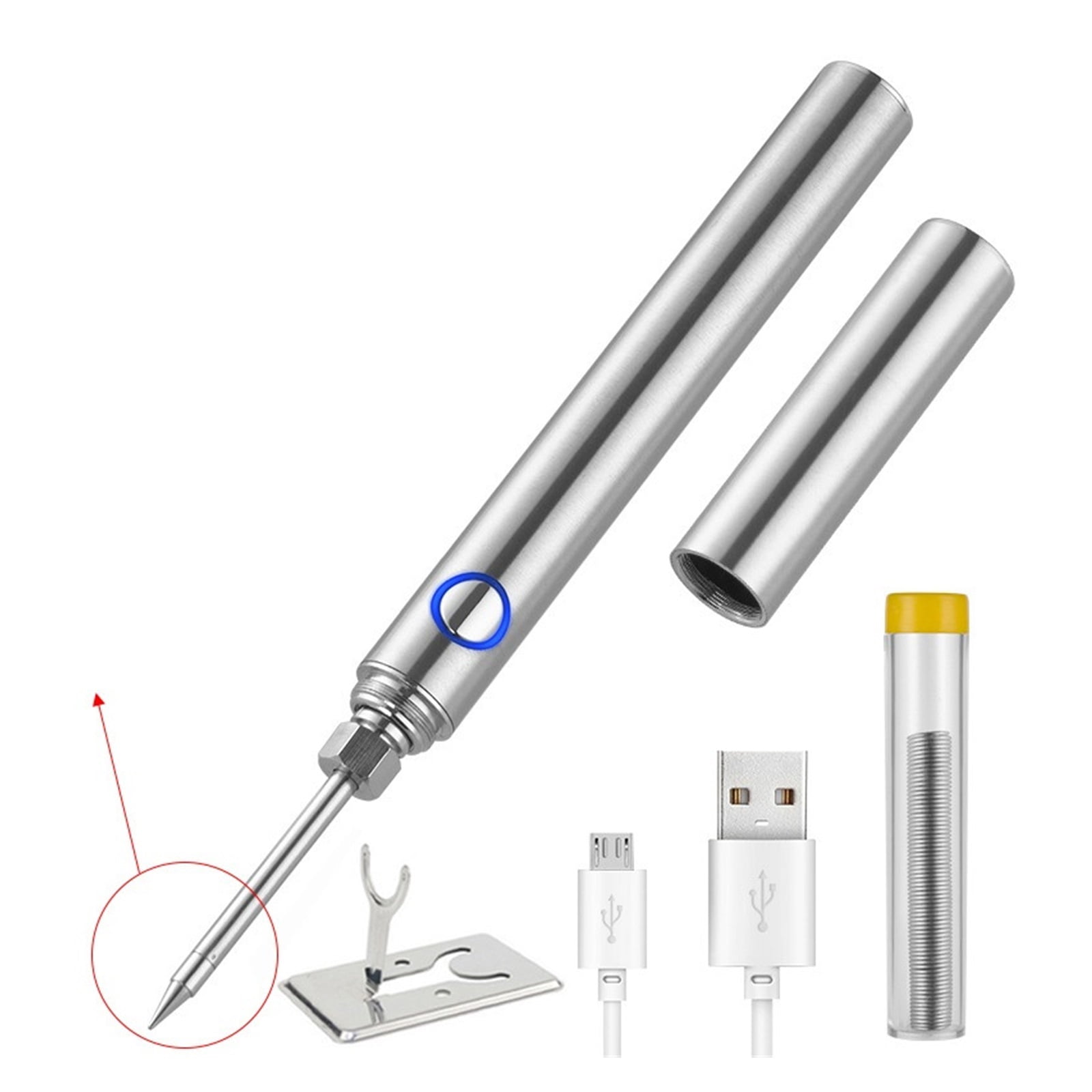 15W Wireless Soldering Iron USB Rechargeable ,Mini Handheld Soldering Iron, Kit Microelectronics Repair Welding Tools With Cover ,Accurate Temperature Control