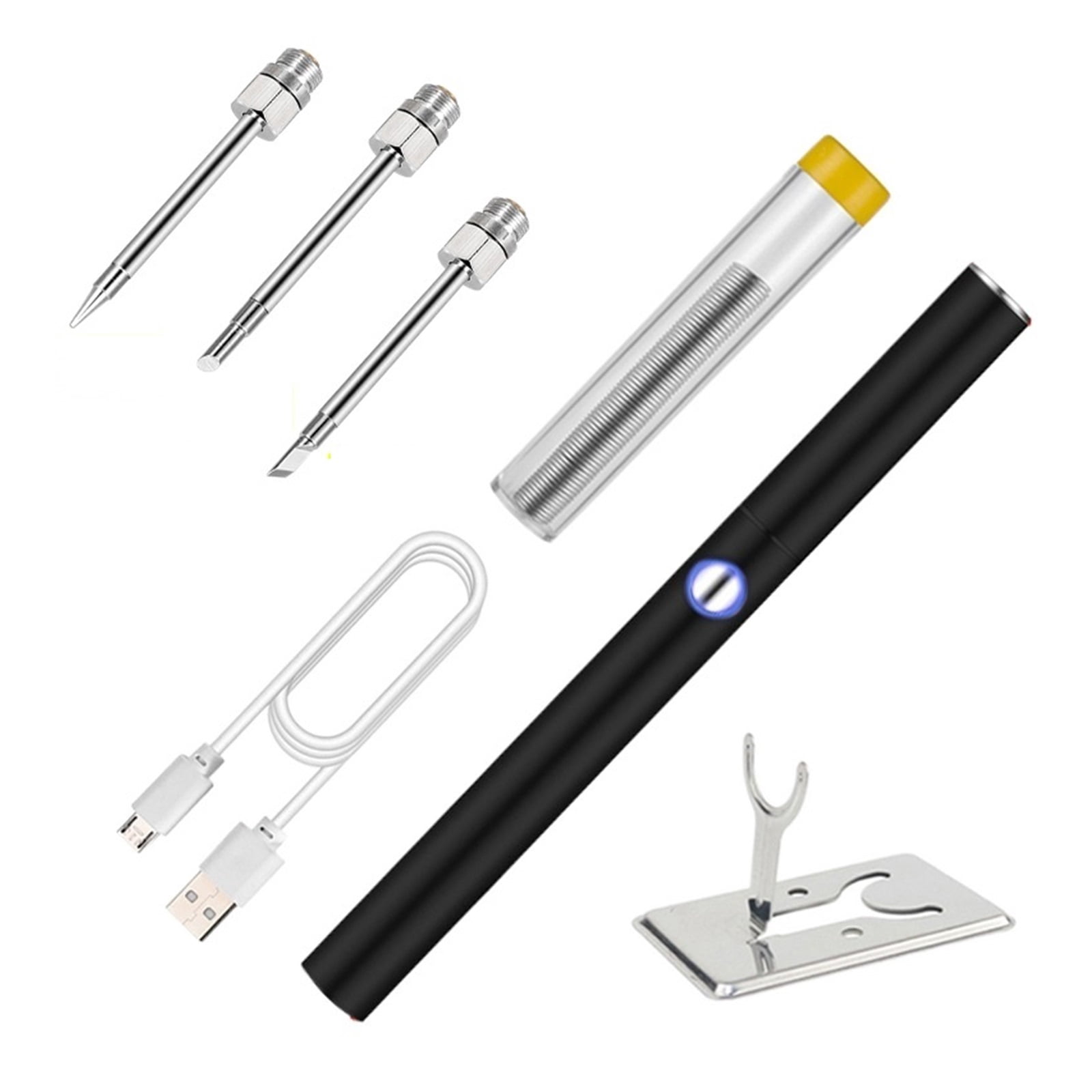 15W Wireless Soldering Iron,USB Rechargeable Mini Handheld Soldering Iron Kit,Microelectronics Repair Welding Tools With Cover