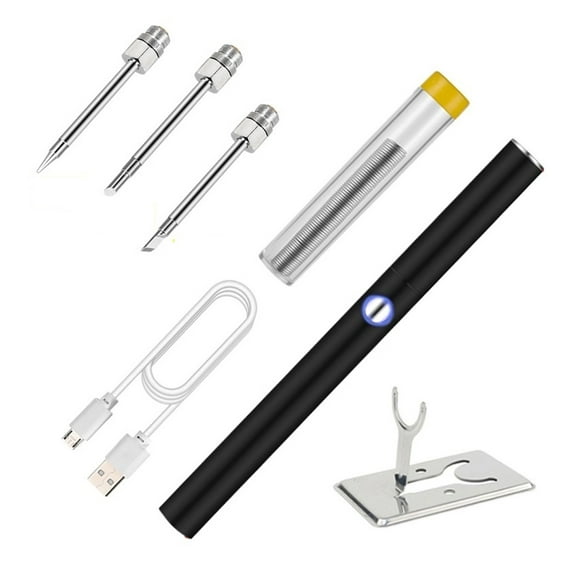 15W Wireless Soldering Iron,USB Rechargeable Mini Handheld Soldering Iron Kit,Microelectronics Repair Welding Tools With Cover