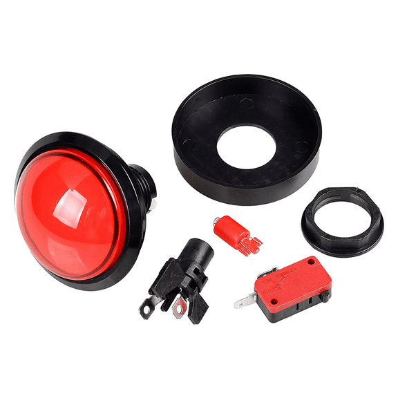 15X Arcade Buttons 60mm Dome 2.36 Inch LED Push Button with Micro-Switch for Arcade Machine Video Games Console