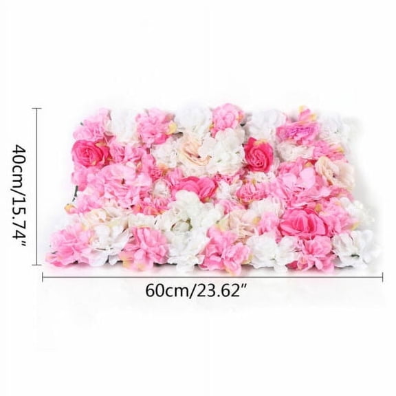 15X Artificial Rose Hydrangea Flower Wall Panel Bouquet Wedding Party Home Decor