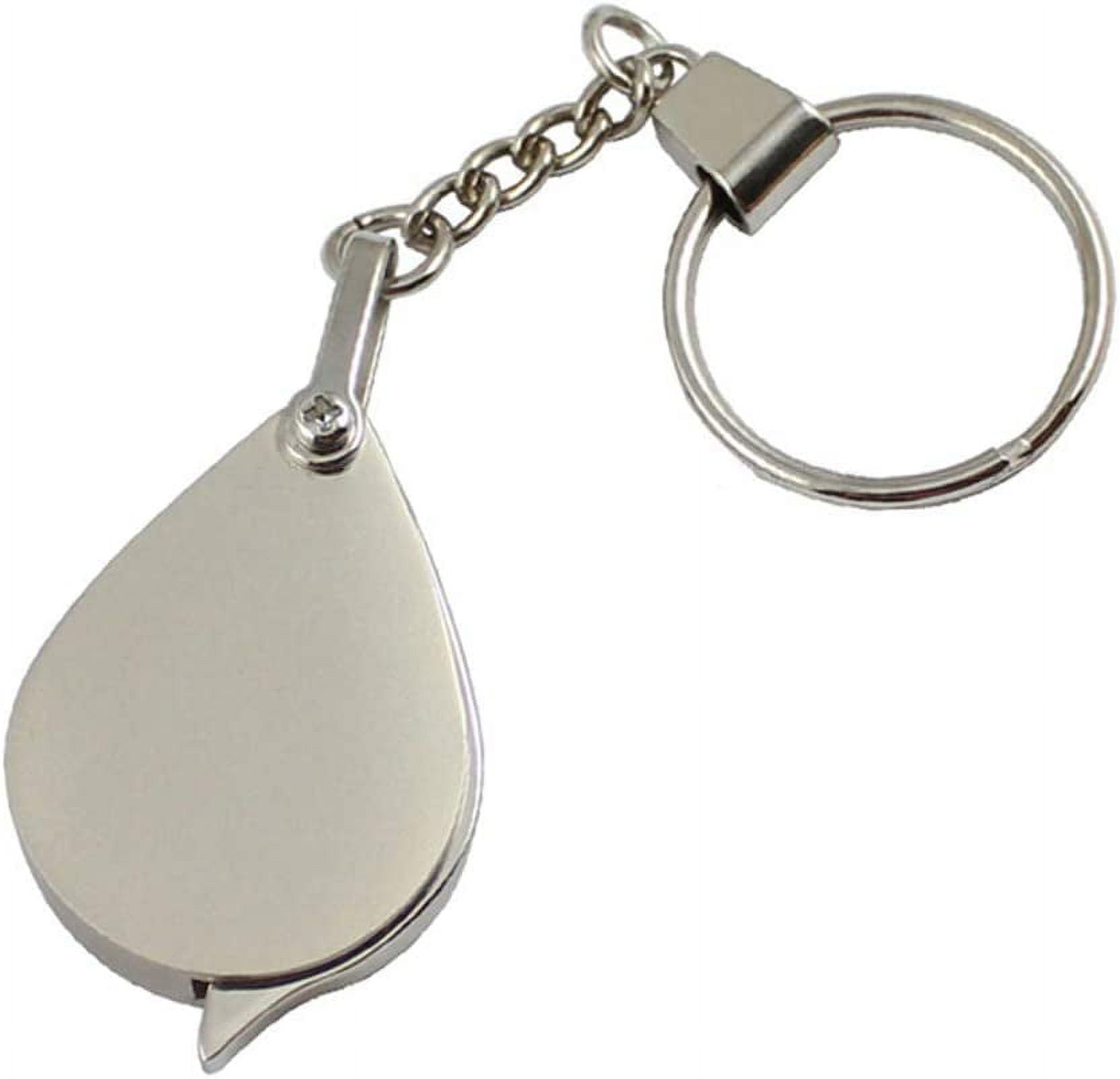 Healeved 3pcs Mini Magnifier Keychain Jewelry Magnifier Magnifying Glass  Keyring Folding Pocket Magnifier Kids Magnifying Glasses Monocle for Eye