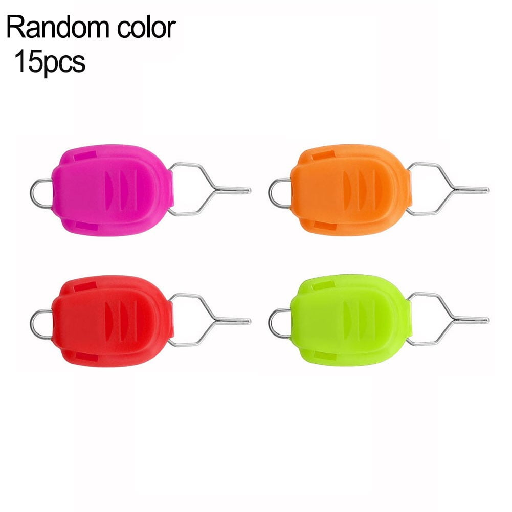 15X Random Color Fish Reel Line Stopper Holder Fishing Reel Line Clamp