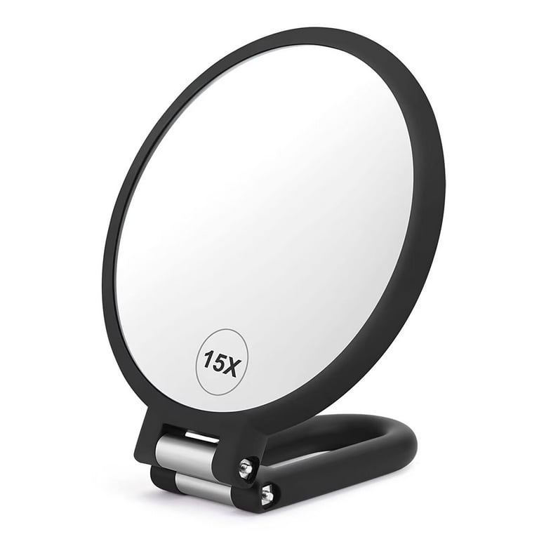 Lighted travel makeup mirror 15x hot sale