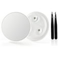 thumbnail image 1 of 15X Vanity Desk Magnifying Mirror, Small Magnifying Mirror with Suction Cup and Tweezers, As a Travel Mganifying Mirror or Makeup Vanity Desk, Compact Mirror Set for Plucking Eyebrows 3.5 Inches, 1 of 6