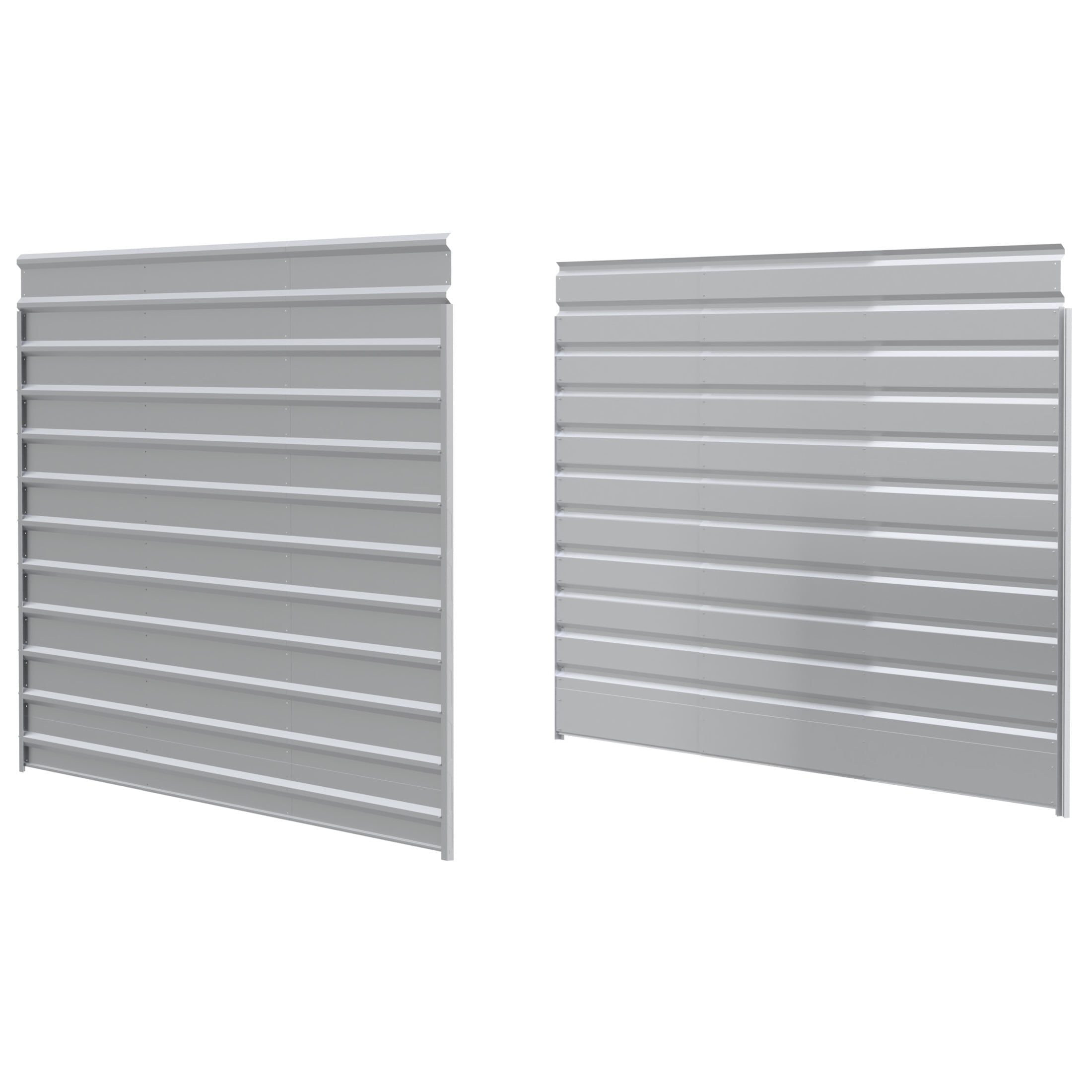 Eggshell Galvanized Steel Two-Sided Carport Enclosure Kit