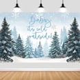 thumbnail image 1 of 15X10ft Winter Forest Baby Shower Backdrop, Baby It's Cold Outside Party Decorations Pine Tree Snowflakes Backdrop, Winter Photography Background Newborn Photo Booth Props Banner, 1 of 5