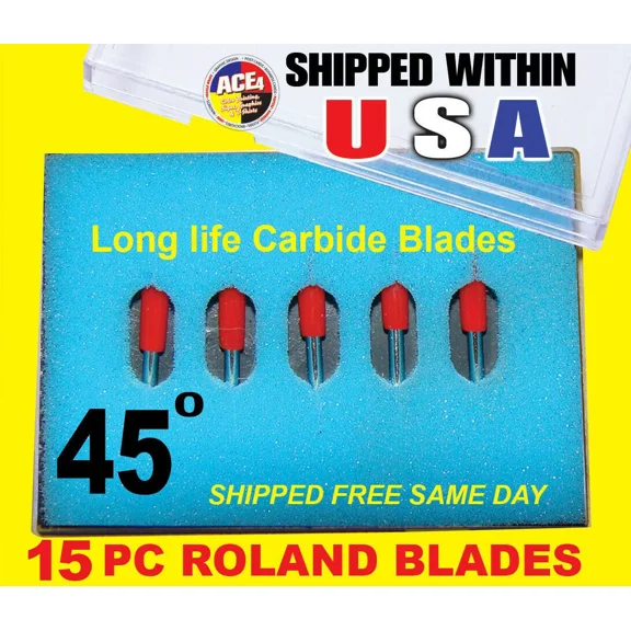 15X45 High Quality Roland Vinyl Cutter Plotter Blades Fast Shipping