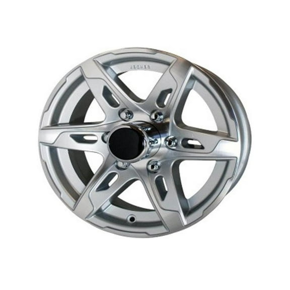 15X6 5-Lug on 4.5" Aluminum T10 Trailer Wheel Silver - T10-56545SM