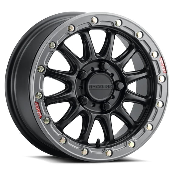 15X7 Raceline A14BG Alpha SatinBlack W/Gunmetal BEADLOCK UTV Wheel 5x4.5 (53mm)