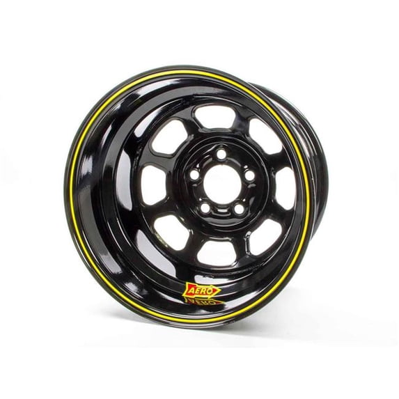 Aero Racing Wheels 51-184730 51 Series Spun Wheel - Black - 15 x 8 in. - 5 x 4.75 in. Bolt Circle - 3 in. Back Spacing - 18 lbs