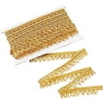 thumbnail image 1 of 15Yards 0.98Inches Gold Polyester Fringe Trim Corrugated Tassel Fringe Lace Ribbon, 1 of 7