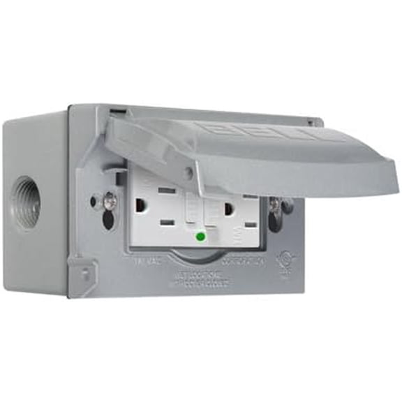 15a Gray Ground Fault Circuit Interrupter Outlet Kit$$Tools & Hardware Other