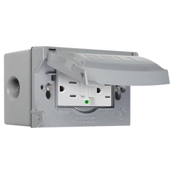 15a Gray Ground Fault Circuit Interrupter Outlet Kit