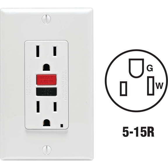 15a White Soft Gfci Outlet