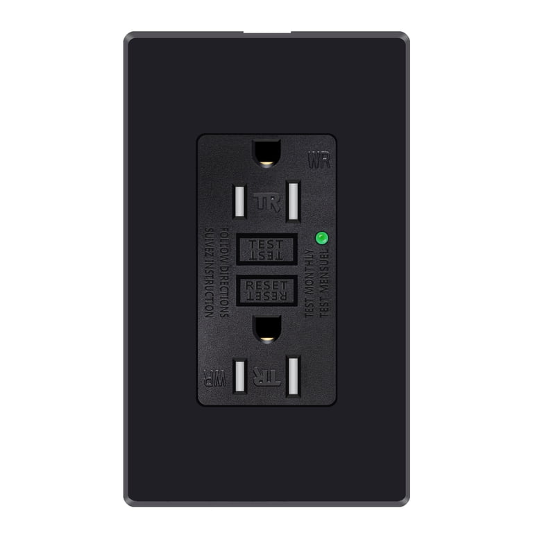 15 Amp GFCI Outlet - 15 Pack Tamper & Weather Resistant Ground Fault Receptacle With Indicator Light - White
