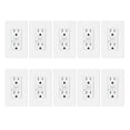 thumbnail image 1 of 15amp Weather Resistant GFCI Outlet, Tamper Resistant GFI Receptacle with LED Indicator, Decor Wall Plate and Screws Included, ETL Certified, White 40 Pack, 1 of 7