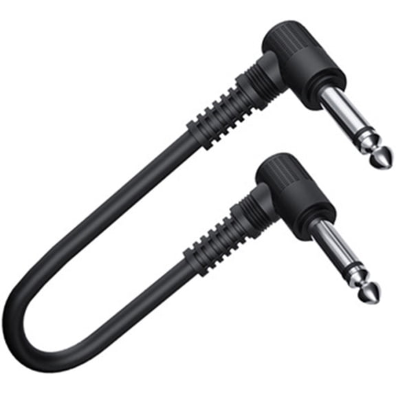 15cm 6.35mm Guitar Effects Pedal Cable Connector 1/4In Plug Wire Right Angle