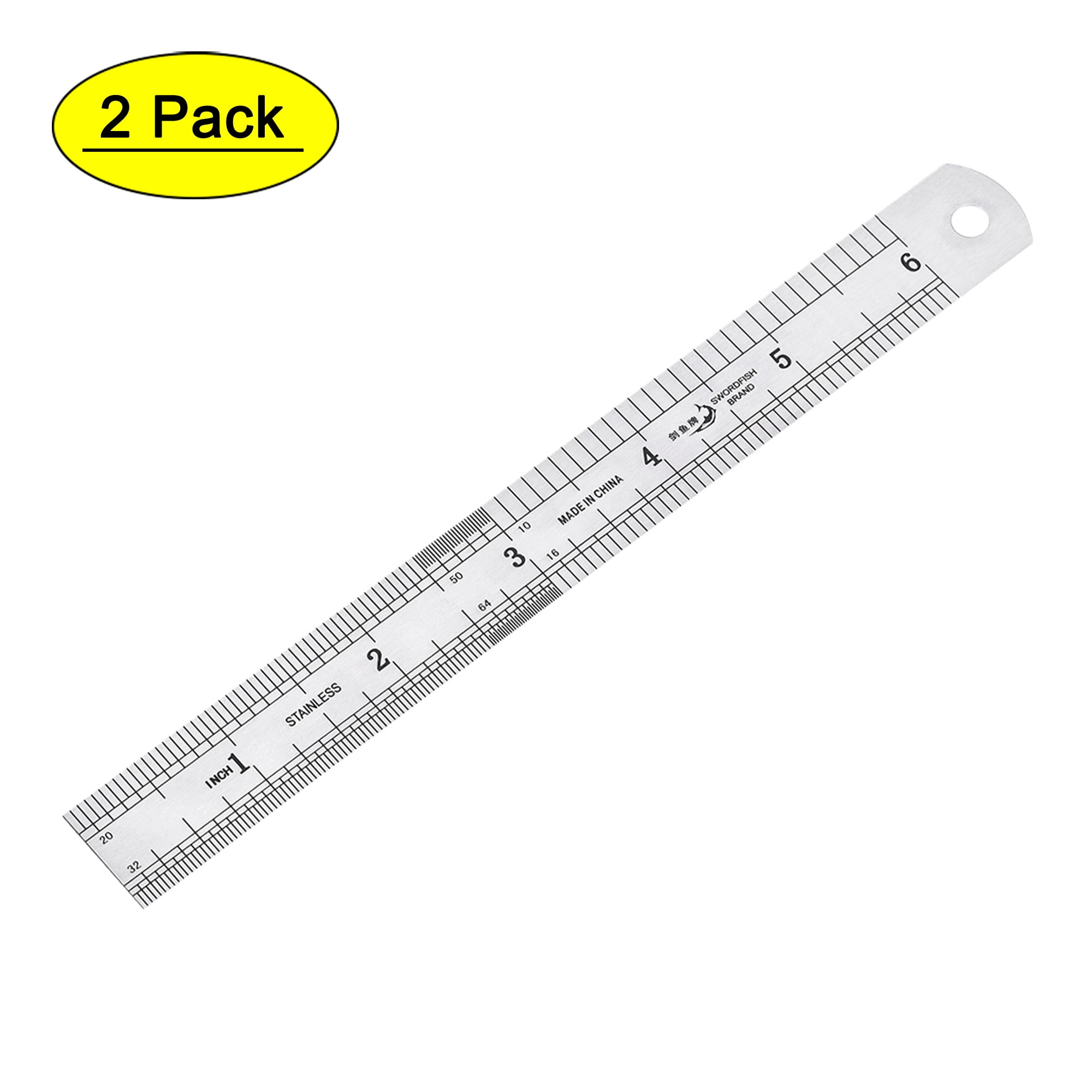 6 inch / 15 cm Stainless Steel Metal Straight Ruler Precision BUY