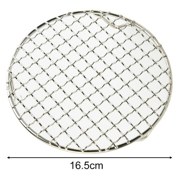 15cm-60cm Stainless Steel Barbecue Mesh Round BBQ Net With Foot Barbecue Grill Mesh Cooling Rack Outdoor Camping Barbecue Stand