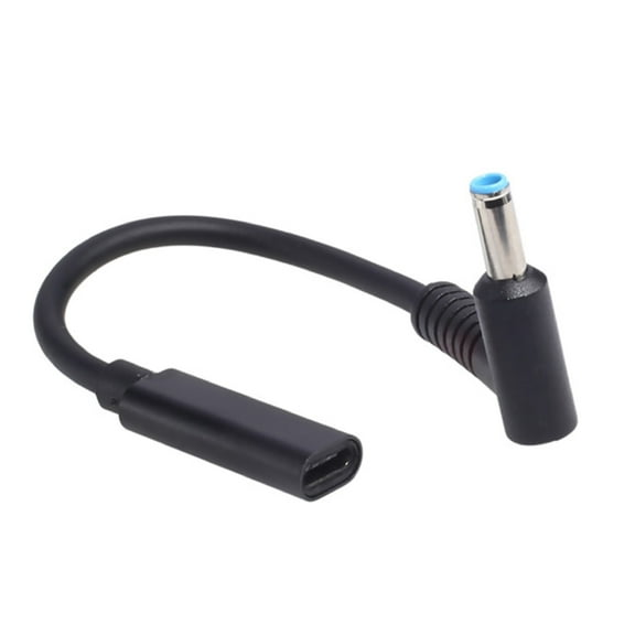 15cm 65W-100W PD Type C Female Input to DC 4.5mm x 3.0mm Male Power Charging Cable for HP Laptop Parts