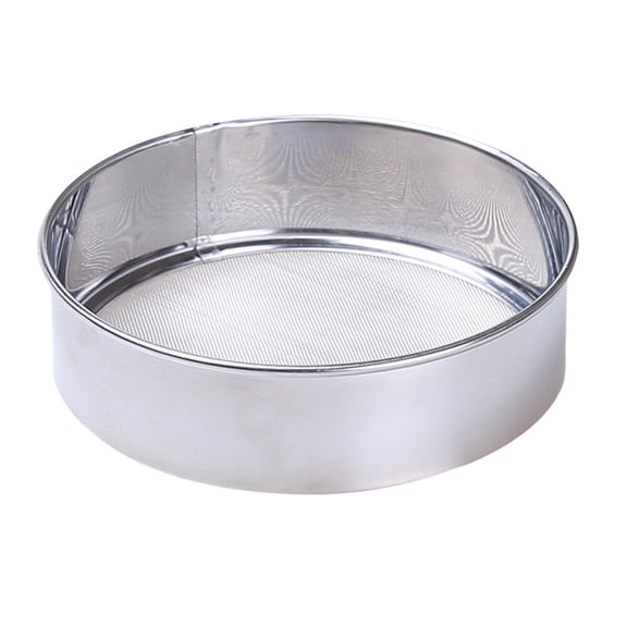 15cm Fine Stainless Steel Round Flour Sieve 60 Mesh Strainer Colander Sifter Advanced Kitchen Cake Baking Tools(Silver)