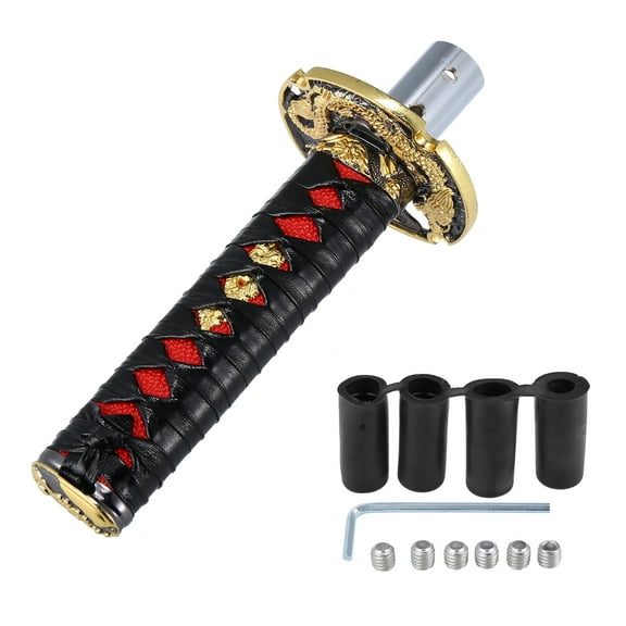 15cm Gear Shifter Lever Shift Knob Classic Braided Pattern for Most Manual Car Automatic Car Black Red