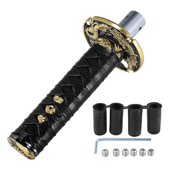 15cm Gear Shifter Lever Shift Knob Classic Braided Pattern for Most Manual Car Automatic Car Black