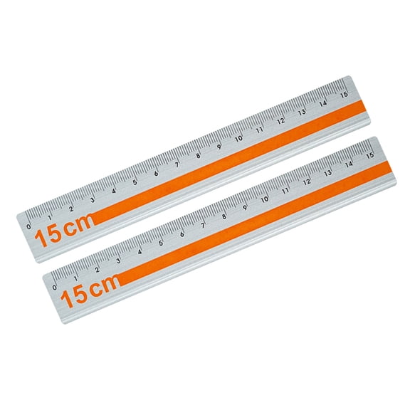 15cm Lightweight Aluminum Measuring Tool With Anti Scratch Surfaces Easy to read Marking Straight Ruler Ideal For Students