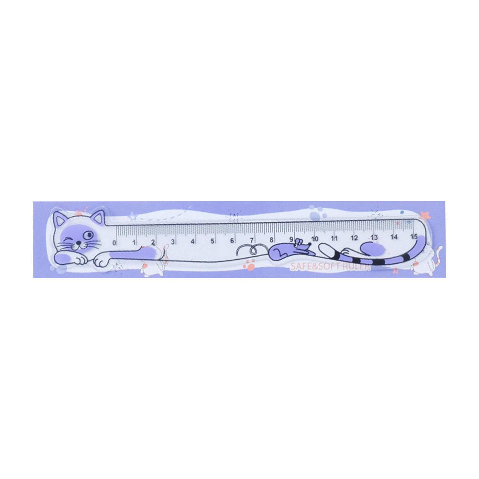 Fat Cat Ruler Patterns 15cm Ruler Soft Ruler with Clear Scale Measuring Tool Lovely Cats ...