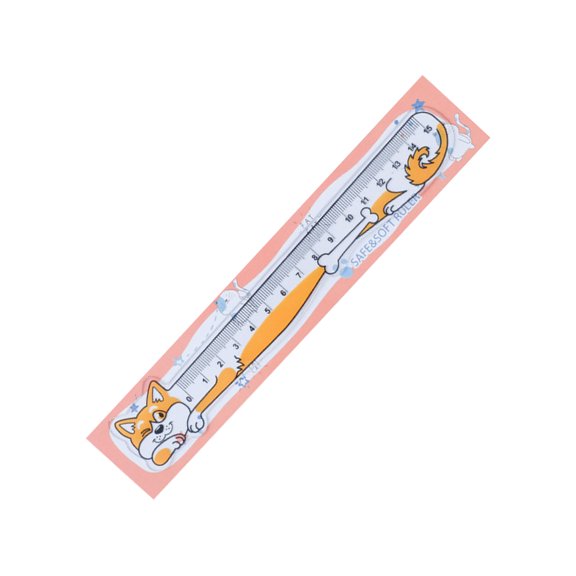 15cm Ruler Soft Ruler with Clear Scale Measuring Tool Lovely Cats Rulers for Drawing Engineering Teaching