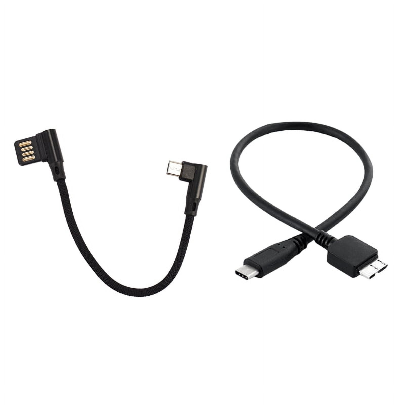 15cm -USB 5Pin Right Angle to Left & Phone V8 & Hard Drive Cable,USB 3. ...