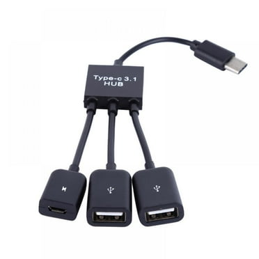 15cm USB Type C 3.1 Male to Dual USB 2.0 Female OTG Cable 2 Port HUB Cables 1 to 3 Cord or Y Splitter Cables,Dual Standard USB 2.0 Splitter Adapter