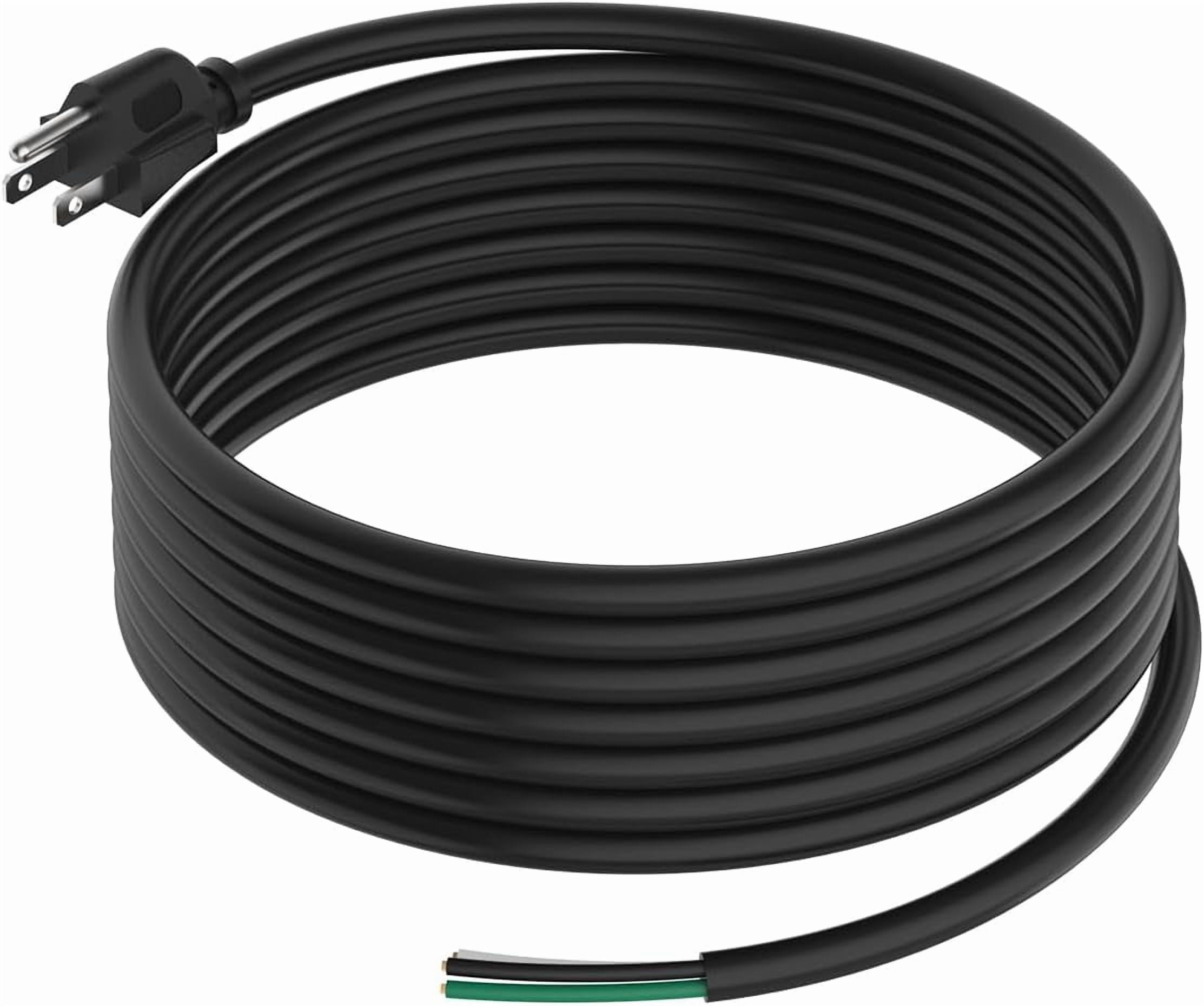 15ft 14 Gauge 3 Prong Heavy Duty Replacement Power Supply Cord Cable - Heavy Duty Power Cord for Power Tools, 110V 115V 120V Pigtail Cord, Air Compressor Power Cord, 14 AWG Appliance Cord 15A
