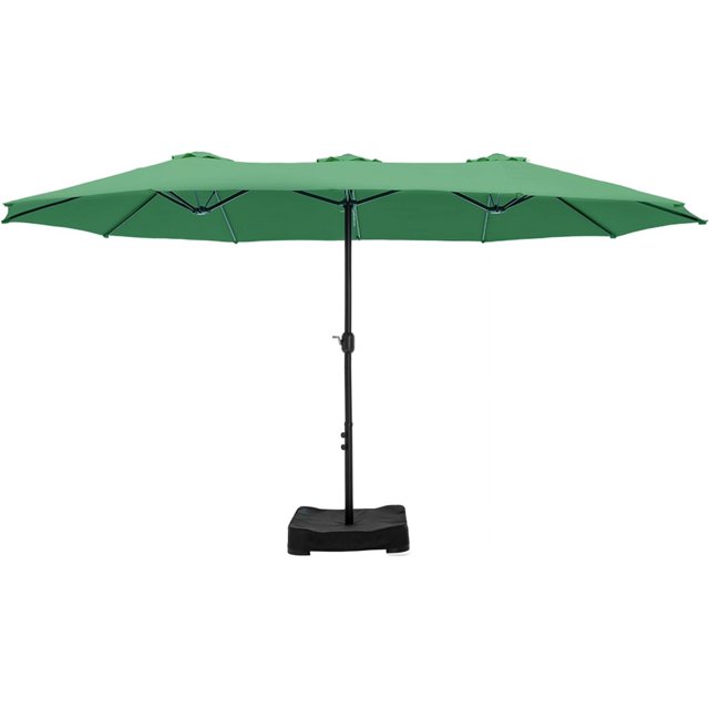 15ft Double Sided Patio Umbrella with Base Included Outdoor Large