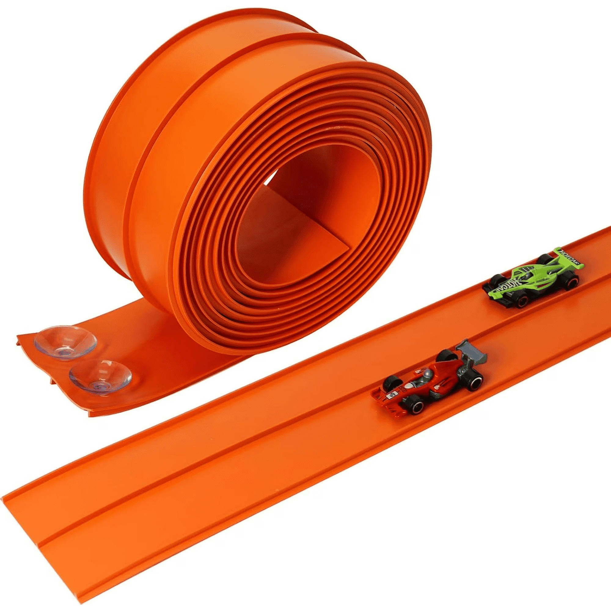 15ft Flexible Kids Race Track Toy with Simple and Versatile Gameplay, Includes Storage Bag and 4 Small Race Cars, Easy to Carry and Store, Birthday Gift for Ages 14-18
