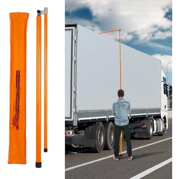 15ft Height for Semi with Rubber Boot Bridge Measuring Pole Load Hauler Trucker Trailer Adjustable Tall with Level Height Measurement Tool