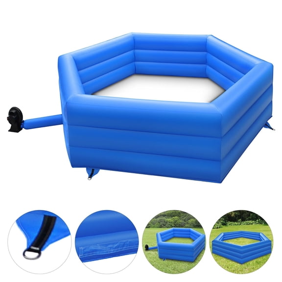 15ft Inflatable Gaga Ball Pit - Electric Blower - Gagaball Court for Backyard, School & Family Fun - Quick Setup