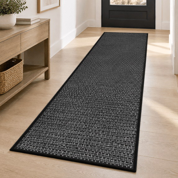 15ft Jute Hallway Runner Rug Non Slip Washable Rubbered Absorbent ...