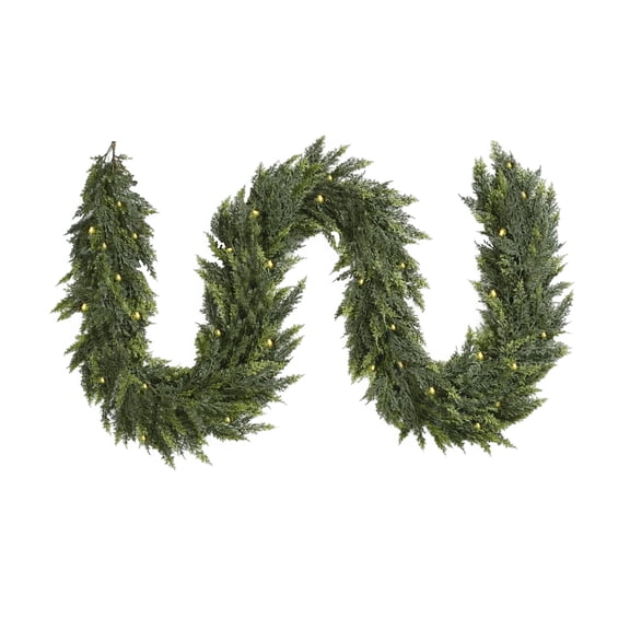 15ft Luminous Artificial Flower Vine with Lights for Pipe Cover, Balcony Decoration, and Outdoor Home Wall Decor,Green