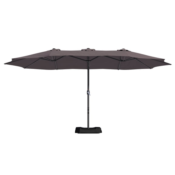 15ft Patio Maket Umbrella with base(Coffee)