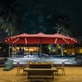 thumbnail image 1 of 15ft Patio Umbrella with Light and Base Included, Double Sided Outdoor Large Rectangular Patio Umbrella with Crank Handle, for Lawn Garden,Home,Outdoor Activities, 1 of 8