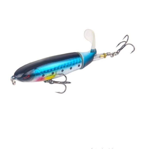 15g 11cm Topwater Lure, Propeller Bait Walking Pencil & Popper, Hard Floating Lure for Snakehead & Culter