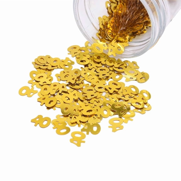 15g/Bag Golden 18 30 40 50 60 Number Sequin Confetti For Anniversary Birthday Party Decoration Birthday Table Confetti Decor