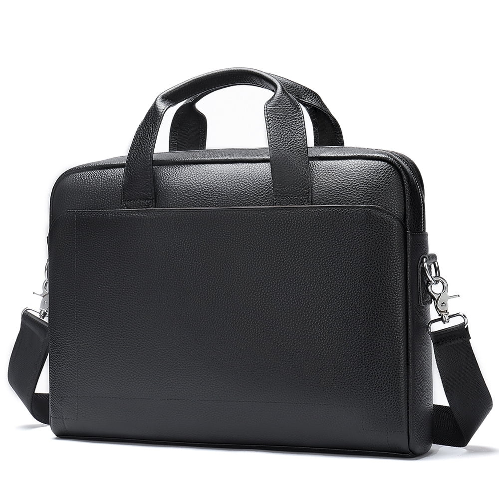 15in Men's Leather Bag Retro leather briefcase, large capacity computer bag, suitable for business, travel, gifts for boyfriend/father/husband