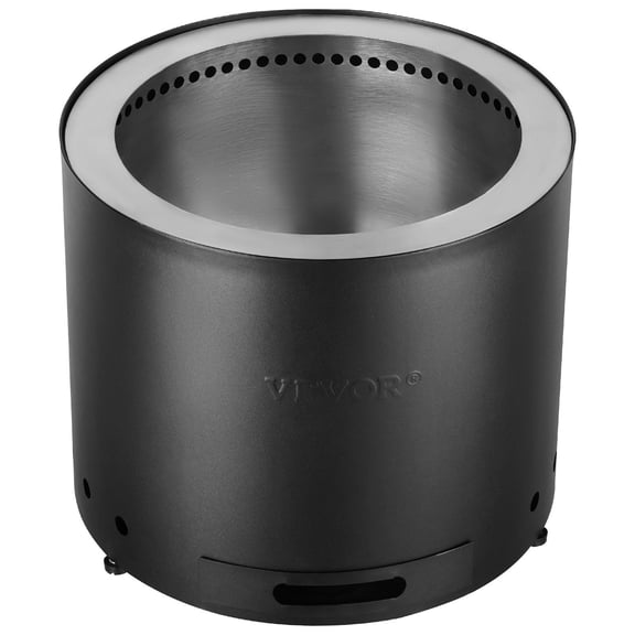 15in Smokeless Fire Pit, Stainless Steel Wood Burning Stove - Portable Outdoor Campfire Bonfire