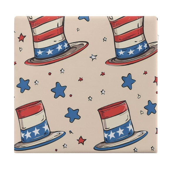 15in Square Cushion With Cushion Core Memory Cotton Core Is Not Easy To Open Line Deformation Pilling Invisible Zipper Independence Day Theme Elements Star (5)